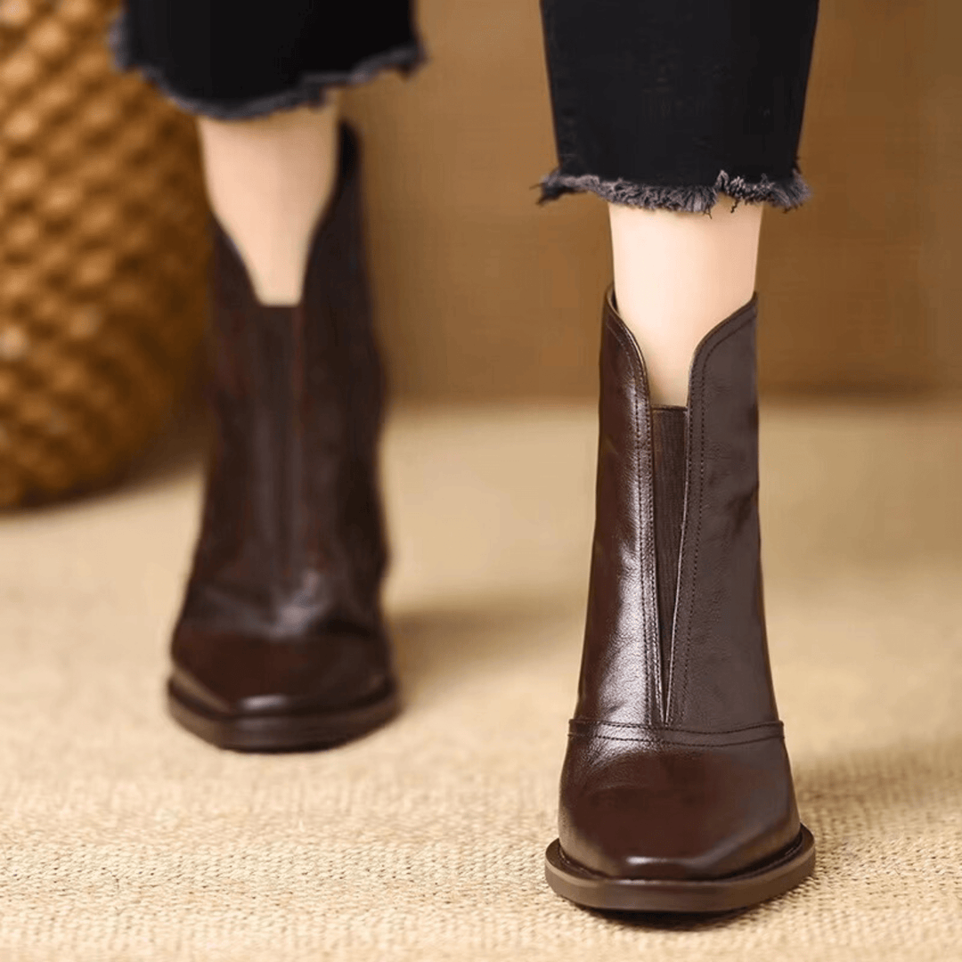 Claudia | Bottines à talon moyen de luxe