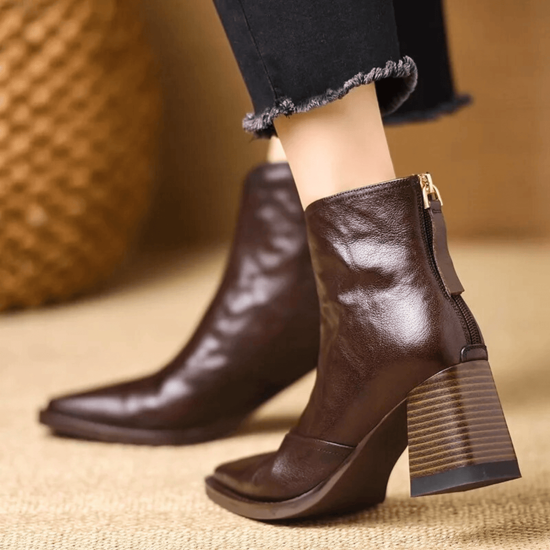 Claudia | Bottines à talon moyen de luxe