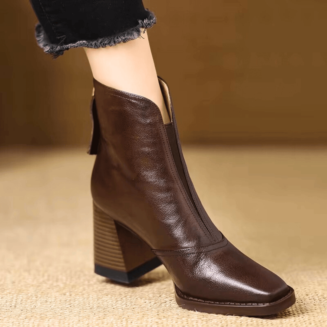 Claudia | Bottines à talon moyen de luxe